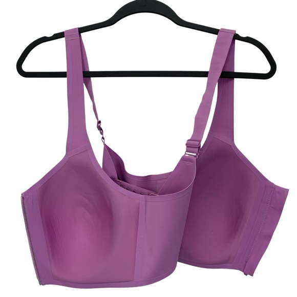 knix Catalyst Sports Bra Womens 6+ Light Purple Front Zip Adjustable Straps - Picture 3 of 6